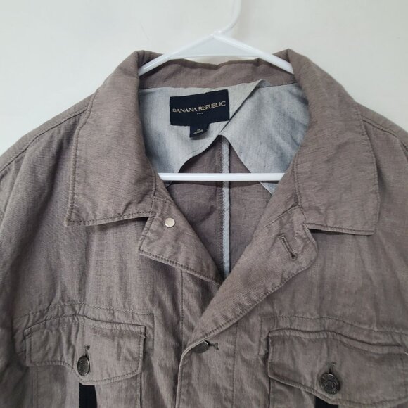 Banana Republic Fac Women's Button Up Utility Jacket Gray Size XL - Picture 4 of 8